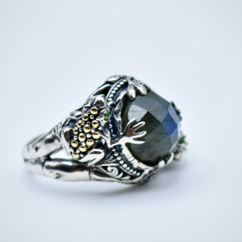 Robert Manse Gemstone Frog Ring - image 4
